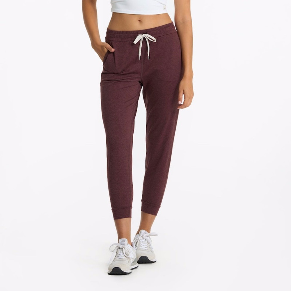 Vuori Womens Performance Jogger - Ruby Heather Maroon Size Small S New